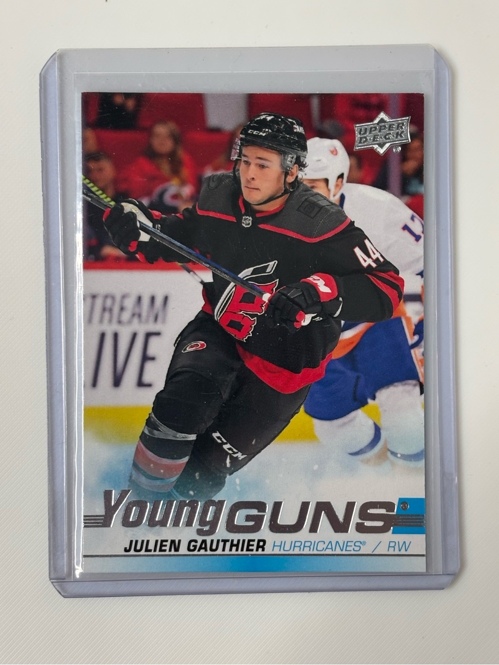 Julien Gauthier 2019-20 Upper Deck Young Guns Rookie #498 Carolina Hurricanes 🏒